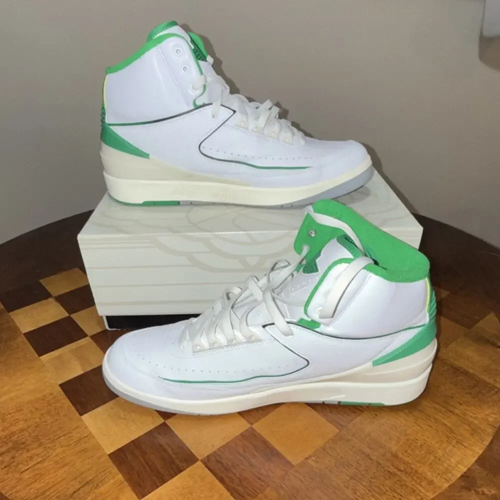 Size 14 - Air Jordan 2 Retro Lucky Green DR8884-103 White Sail 2023 OG Box